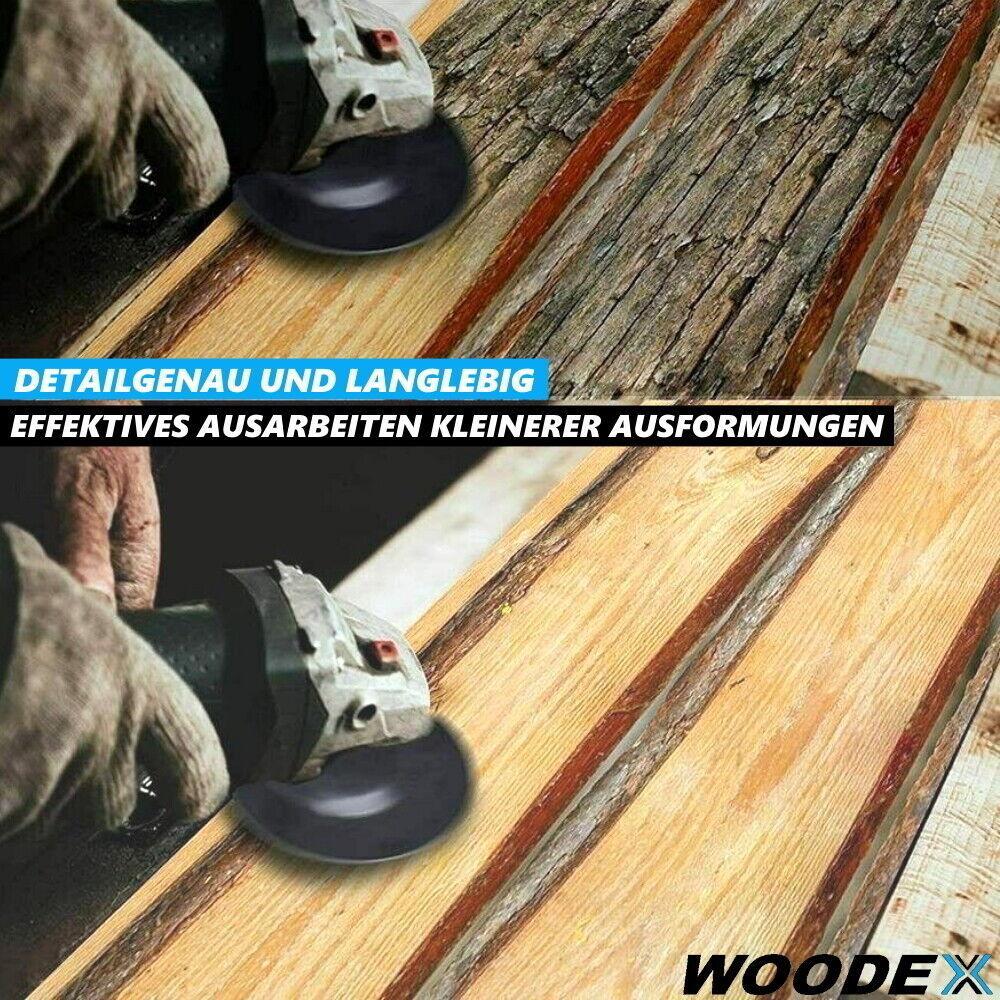 WOODEX Raspelscheibe Winkelschleifer Holz Schleifscheibe Holzschleifscheibe