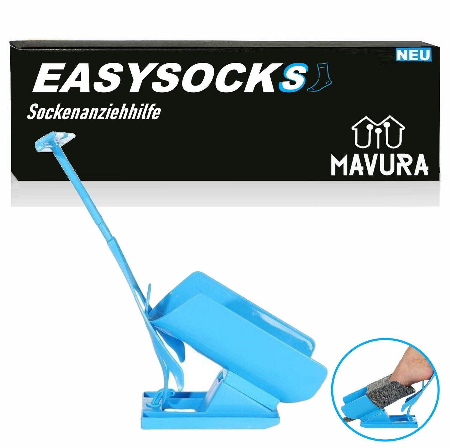 EASYSOCKS Strumpfanzieher Sockenanzieher Anziehhilfe Socken anziehen Hilfe