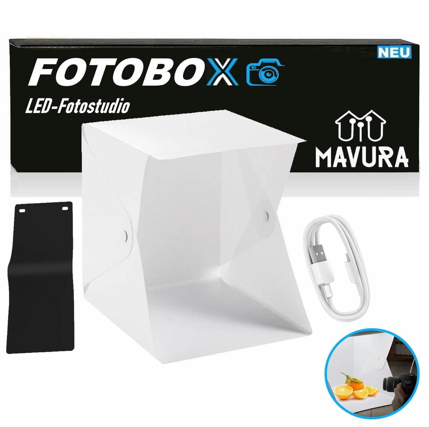 FOTOBOX LED Fotostudio Faltbare Fotobox Fotozelt Lichtbox Minikasten beleuchtet