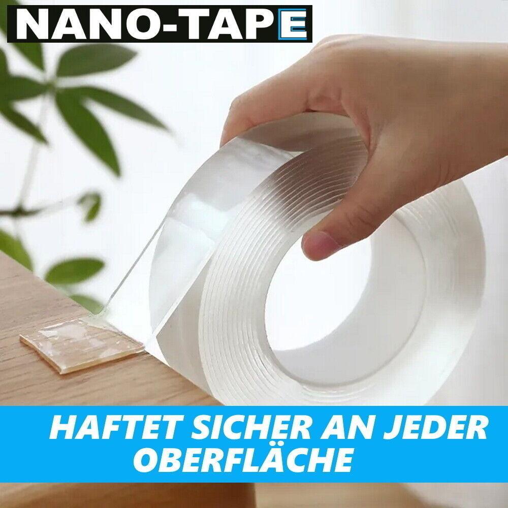 NANO-TAPE Premium Nano Klebeband doppelseitig ultra stark Kleber waschbar wieder