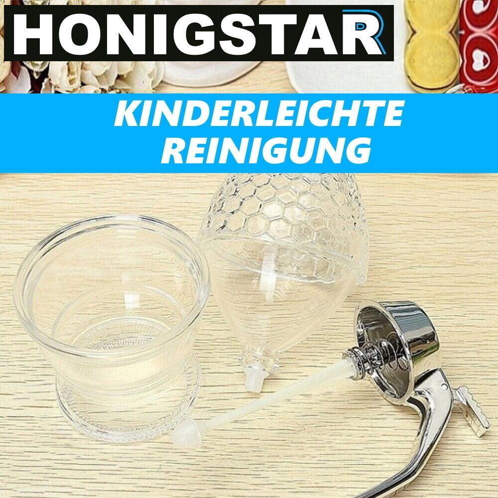 HONIGSTAR Honig Spender Honigtopf Dosierer Honigbirne Sirup Dosierspender