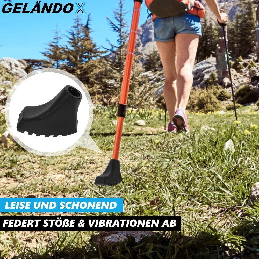 GELÄNDOX Wanderstöcke Aufsätze [14Stk] Nordic Walking Gummipuffer Trekking