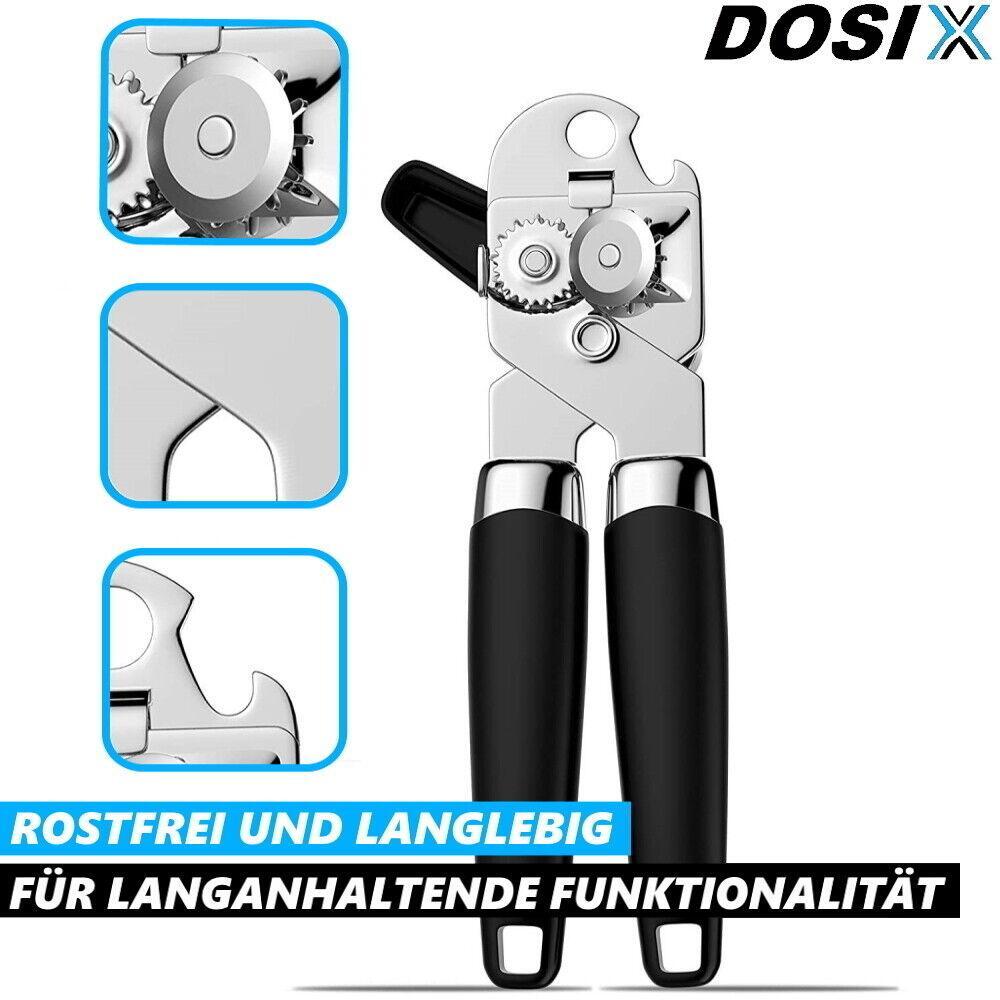 DOSIX Edelstahl Dosenöffner Büchsenöffner Multiöffner Universal Flaschenöffner