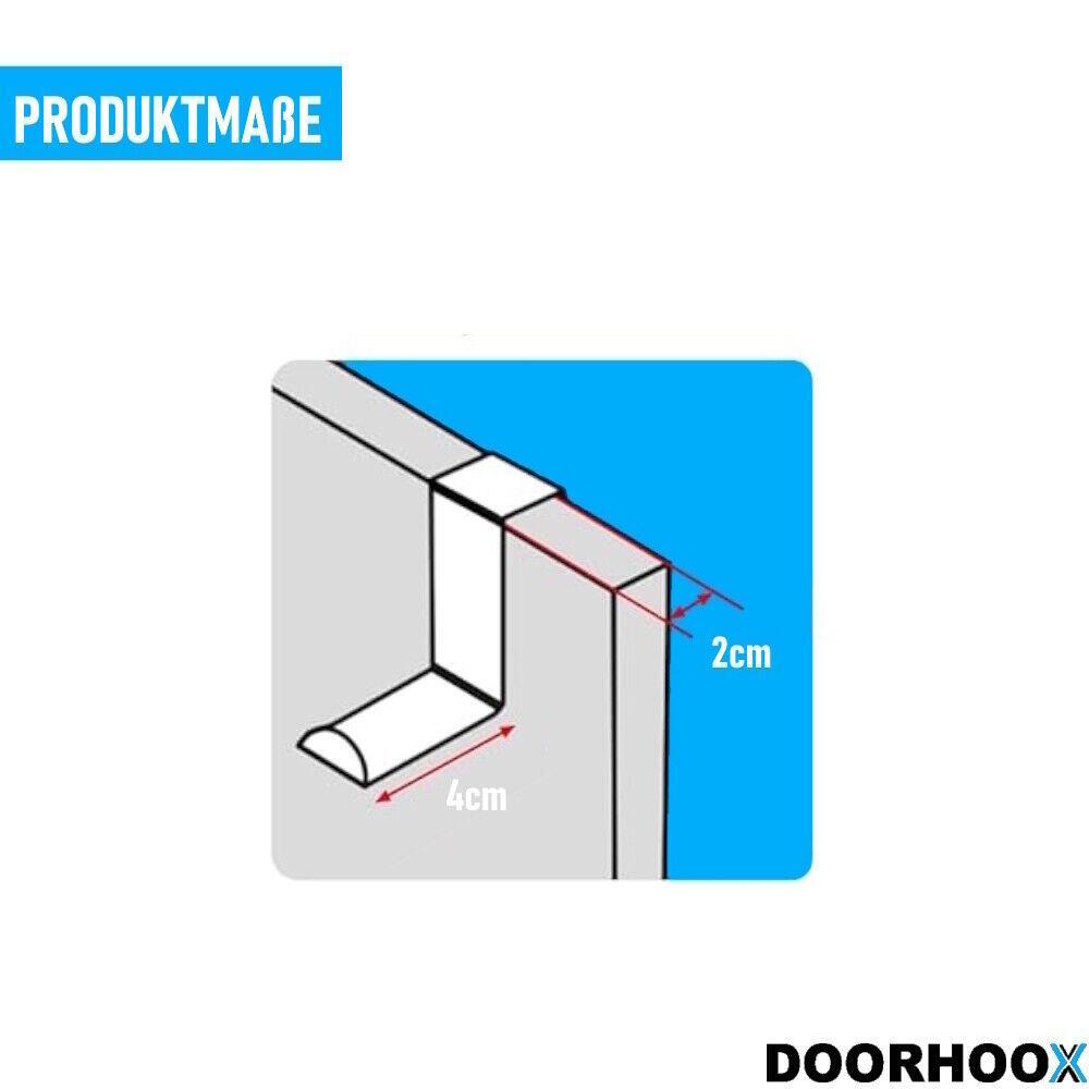 DOORHOOX Türhaken zum Einhängen Edelstahl Türgarderobe Kleiderhaken 10er weiß
