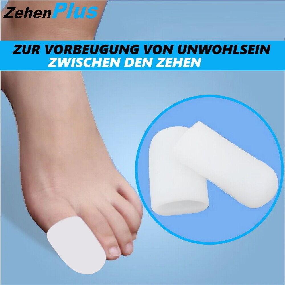 ZehenPlus Zehenschutz Silikon Zehenkappen Zehenschoner Zehenhauben [6er Set]