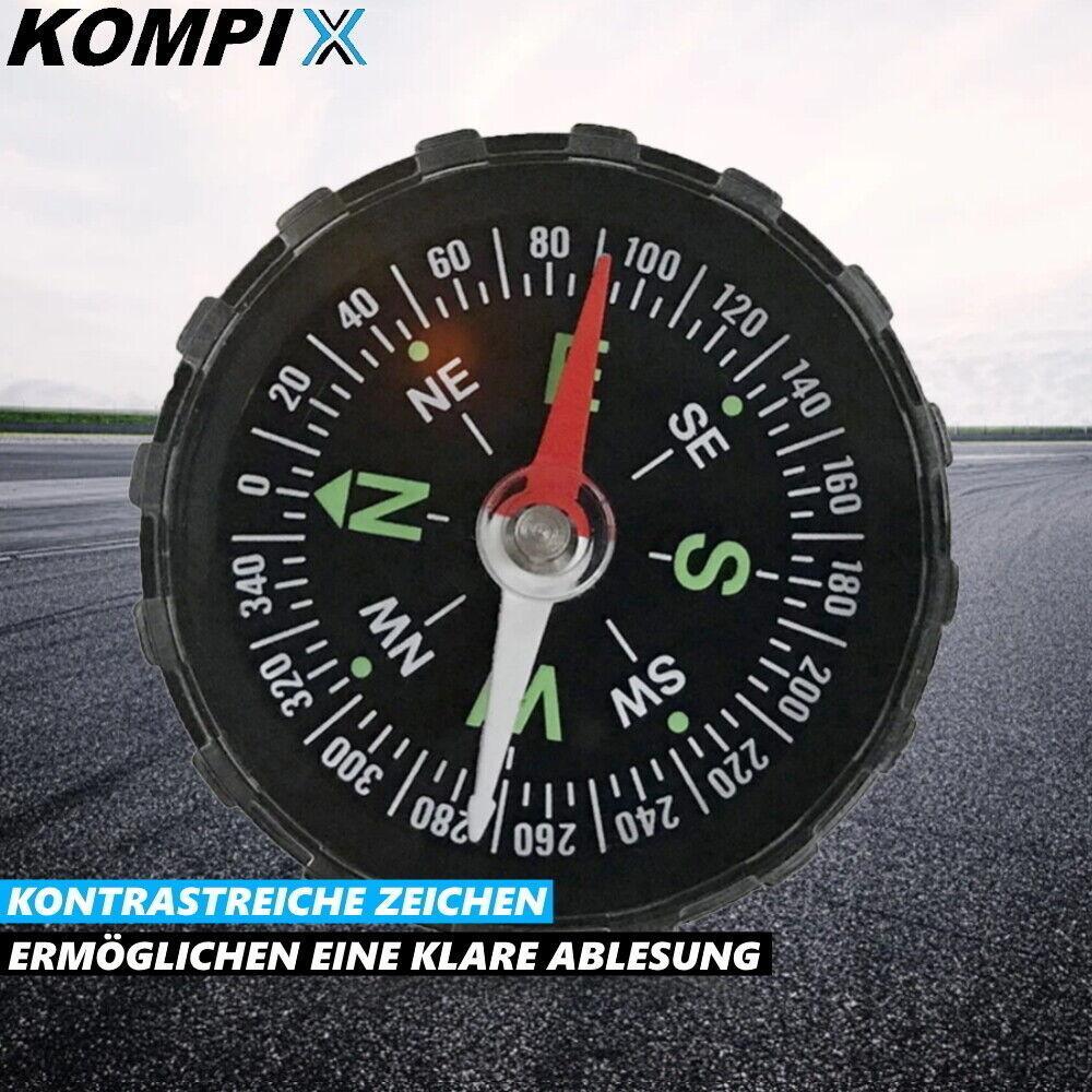 KOMPIX Mini Outdoor Kompass Marschkompass Wandern Auto Fahrrad Taschenkompass
