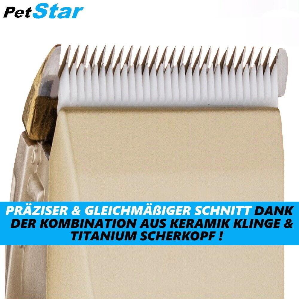 PetStar Premium Profi Tierhaarschneider Akku Hund Katze Rasierer Schermaschine