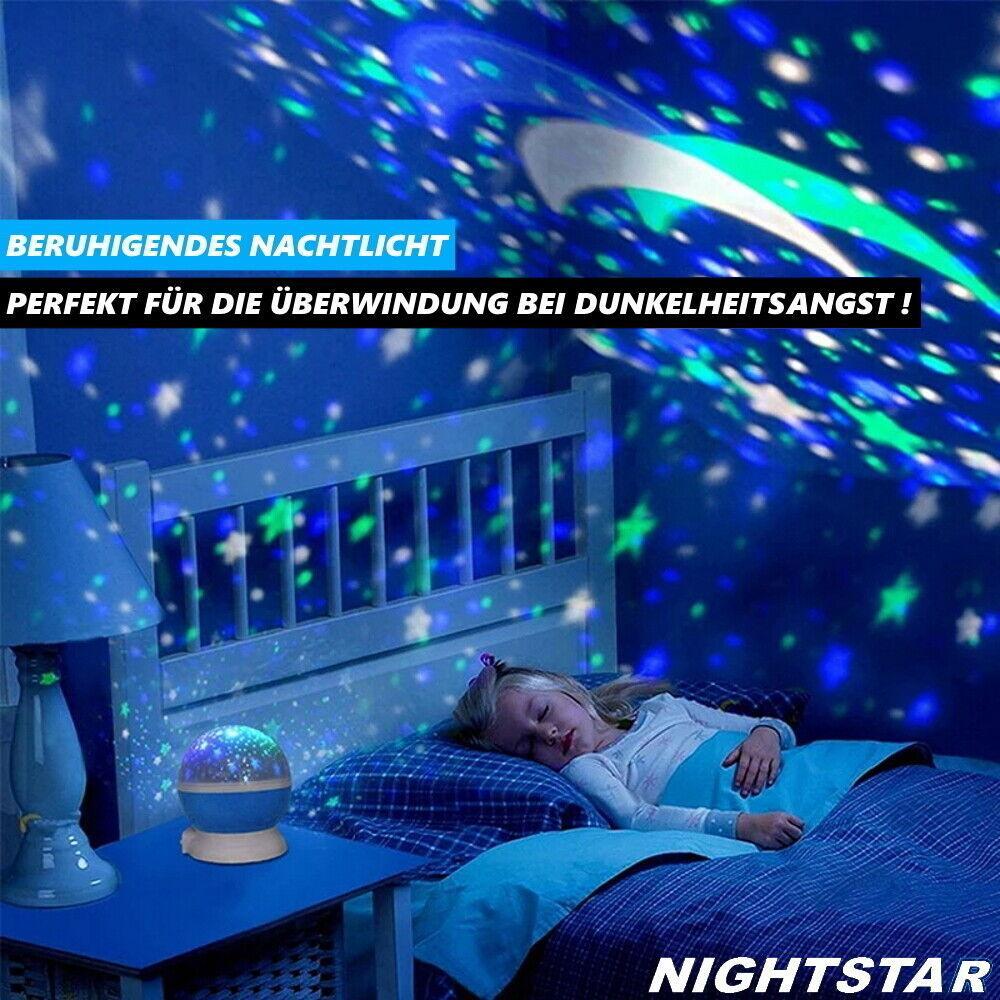 NIGHTSTAR Sternenhimmel Projektor Nachtlicht Sternenlicht 360° Galaxy Lampe