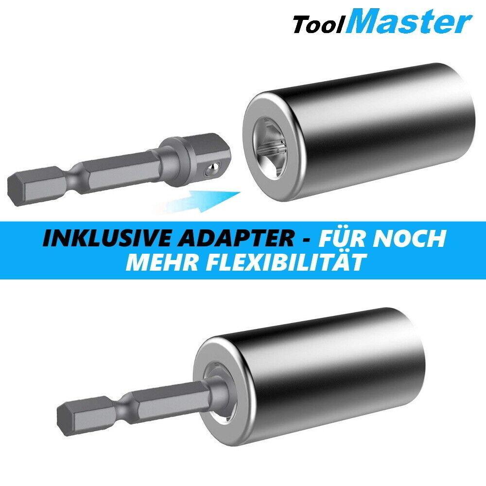 ToolMaster Universal Multifunktions Nuss Multi Tool Steckschlüssel 7-19mm & Adpt