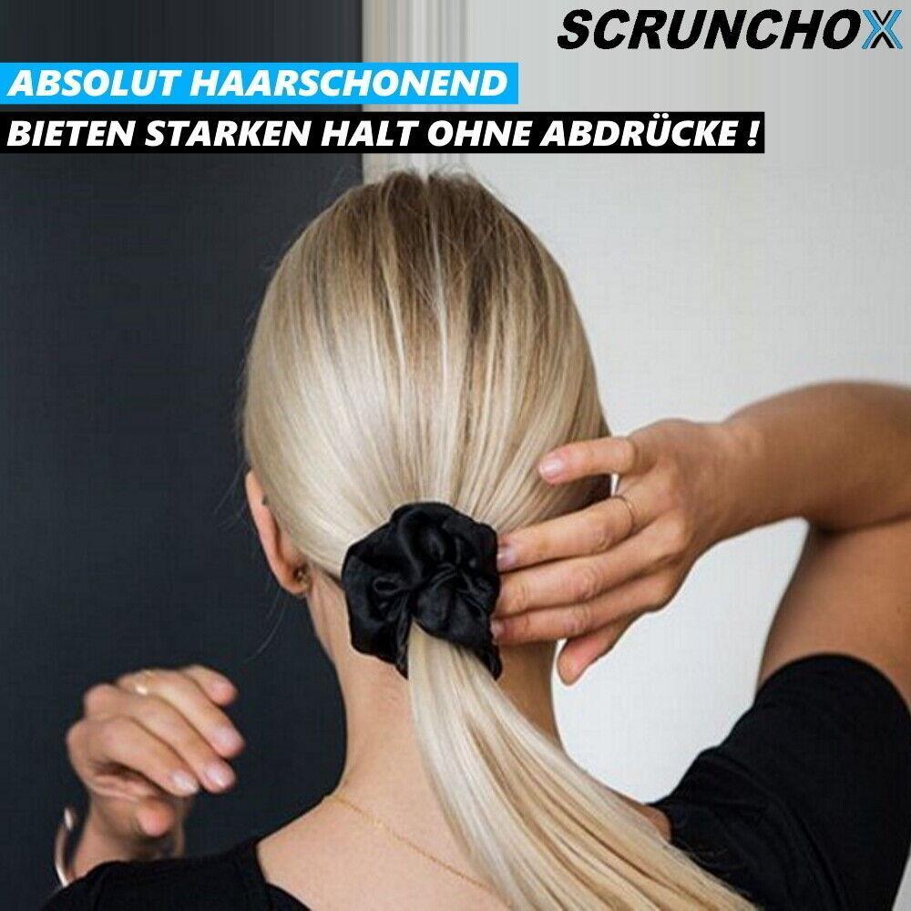 SCRUNCHOX Set Zopfhalter Haarband Haarbänder Haargummi Zopfgummi Zopfband 4Stk