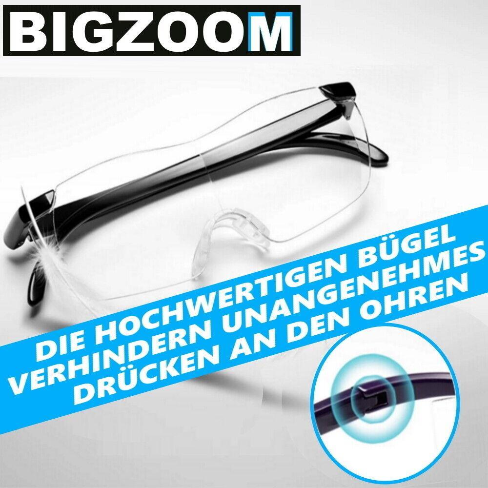 BIGZOOM 160% Vergrößerungsbrille Vergrößerungsgläser Lupeneffekt Lupen Brille