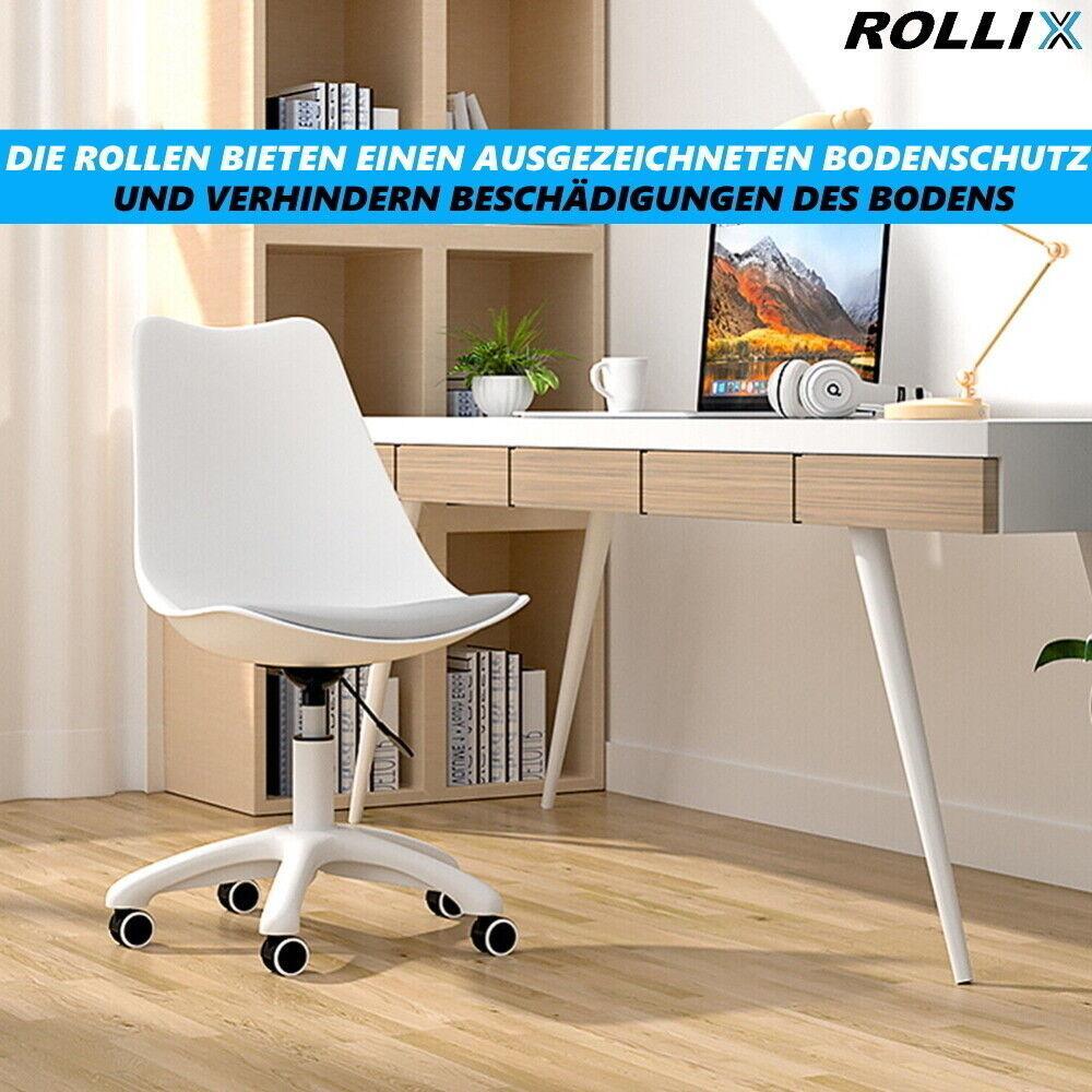 ROLLIX Bürostuhlrollen Hartbodenrollen Stuhlrollen leise & kratzfrei 11mm 5erSet