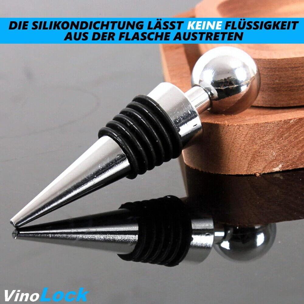 VinoLock Weinverschluss Weinstopfen Flaschenverschluss Flaschenstöpsel Wein Sekt