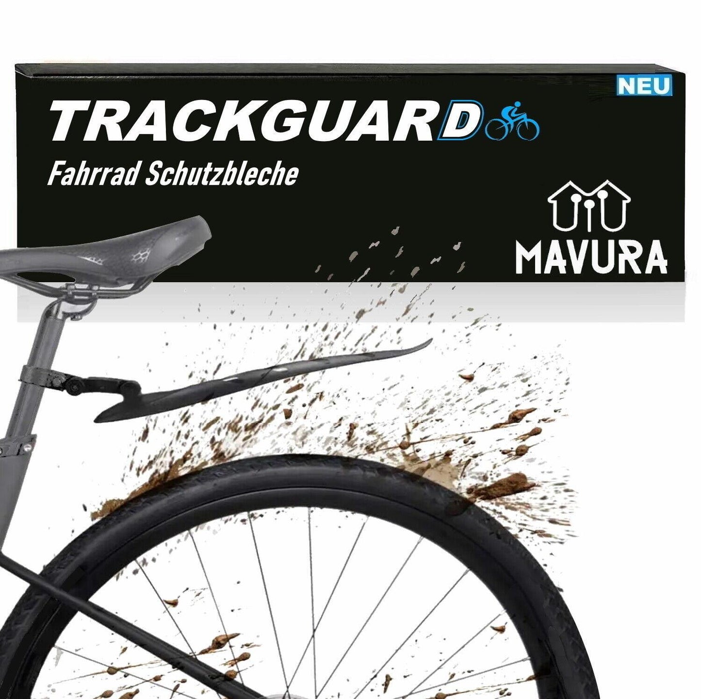 TRACKGUARD Fahrrad Schutzbleche Set Mudguard Vorne Hinten Radschutz Spritzschutz