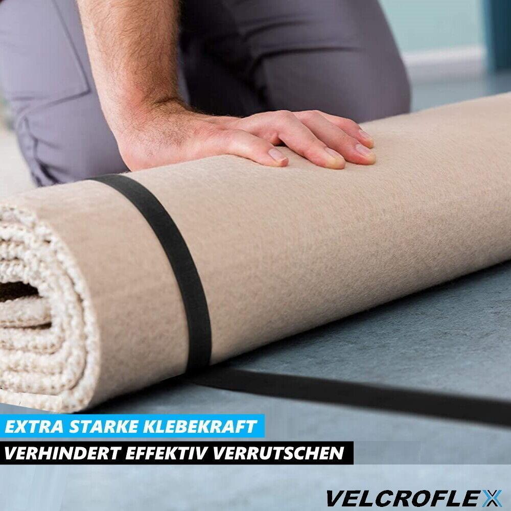 MLIVING Klettband Selbstklebend extra Stark Klettverschluss Klebeband schwarz