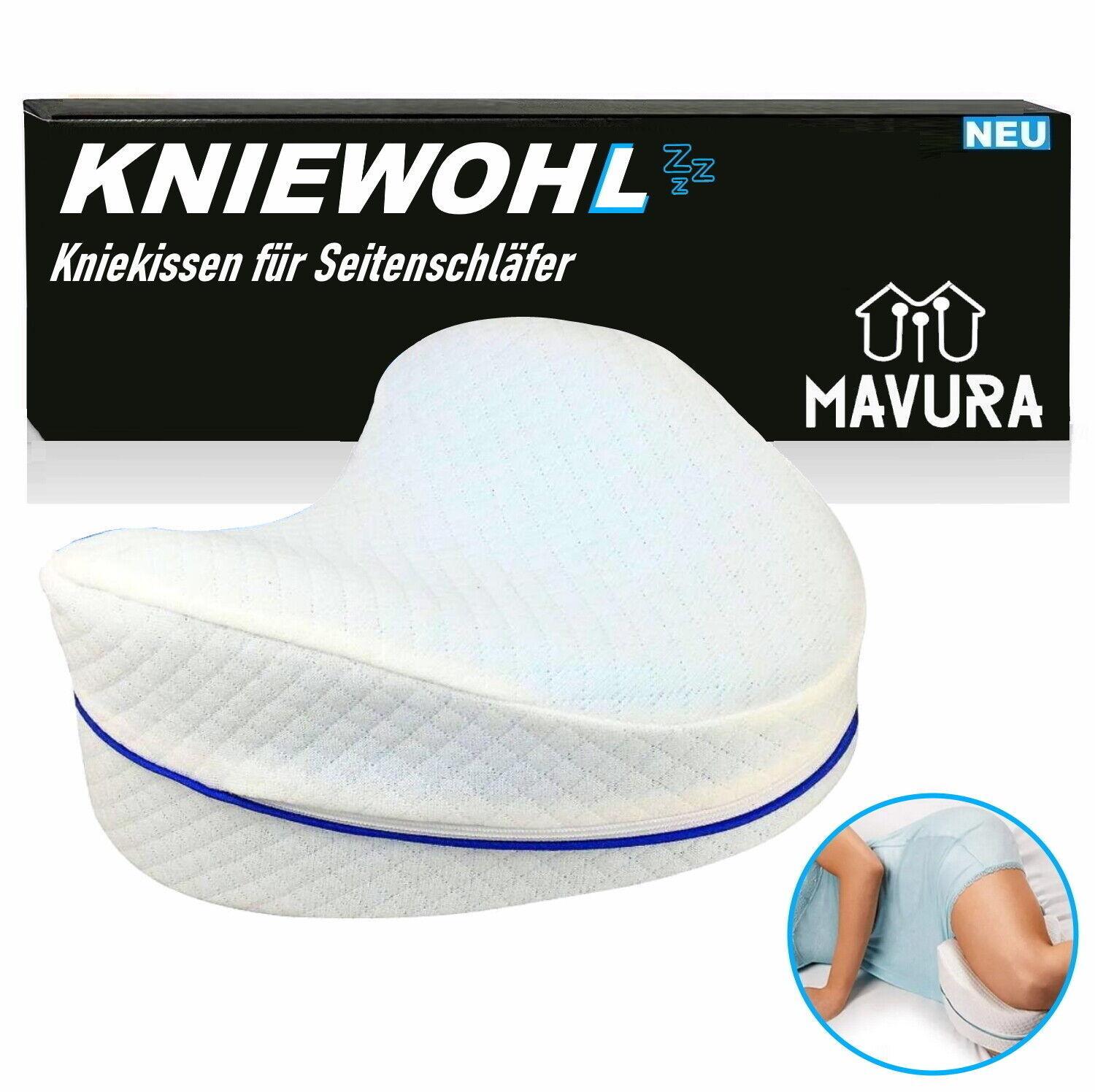 KNIEWOHL Kniekissen für Seitenschläfer Beinkissen Kissen Lagerungskissen weiß