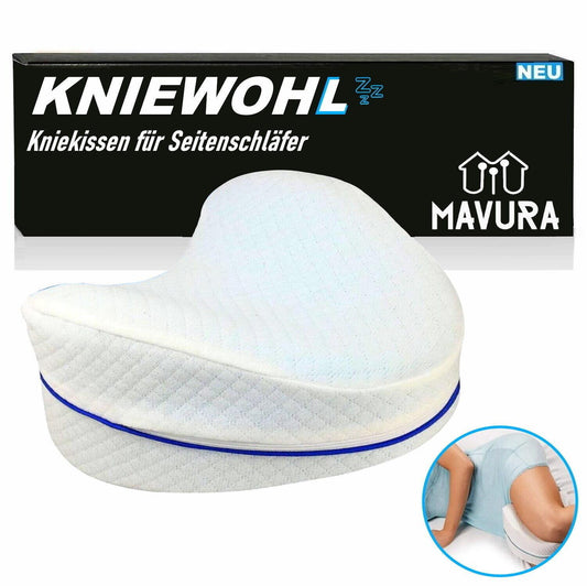 KNIEWOHL Kniekissen für Seitenschläfer Beinkissen Kissen Lagerungskissen weiß