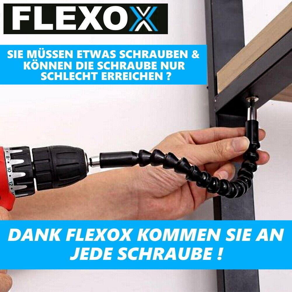 FLEXOX Bithalter flexibel schwenkbar gelenk winkel magnetisch Schraubendreher
