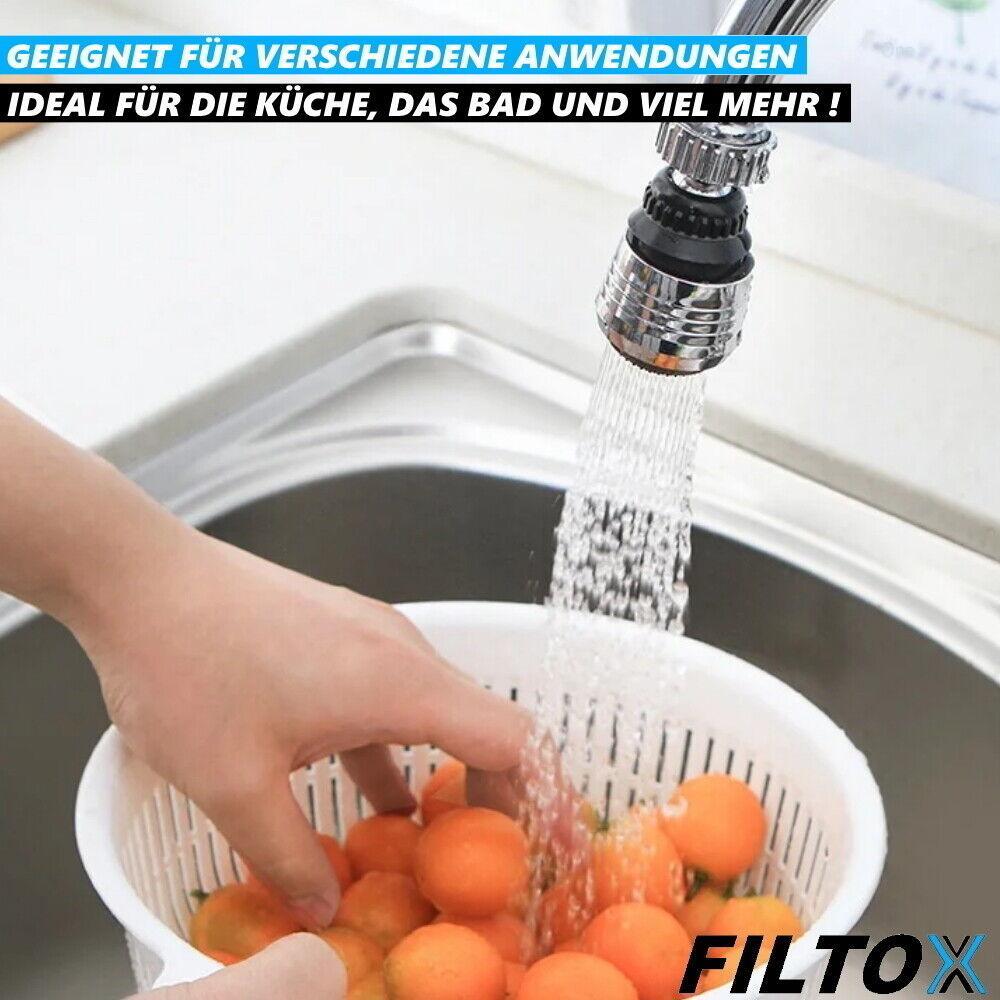 FILTOX Wassersparer Wasserhahnaufsatz Schwenkbrause Mischdüse Perlator