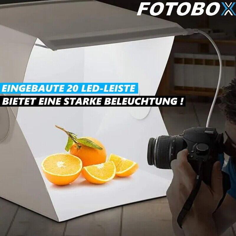 FOTOBOX LED Fotostudio Faltbare Fotobox Fotozelt Lichtbox Minikasten beleuchtet