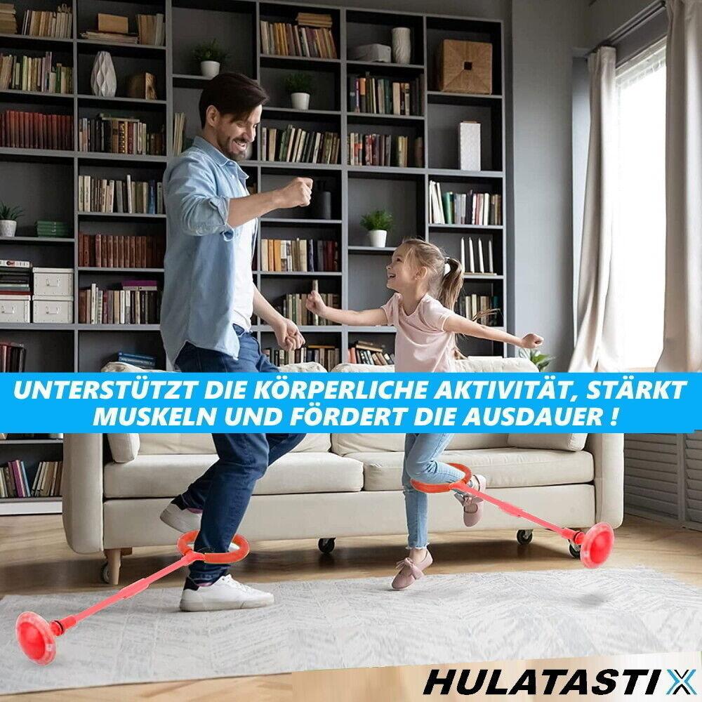 HULATASTIX LED Fußkreisel Springring Springseil Schaukelball Hüpfspiel Hula Jump