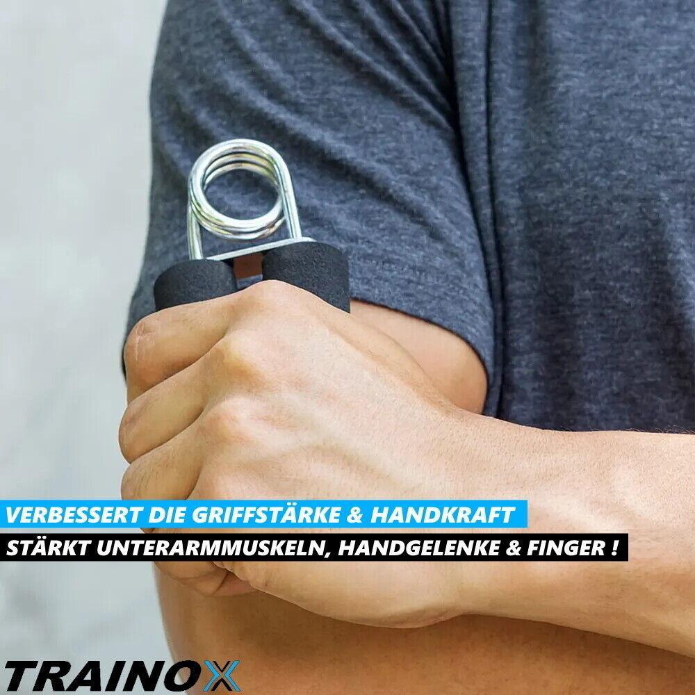TRAINOX Handtrainer Unterarmtrainer Fingerhantel Handexpander Fingertrainer 2er