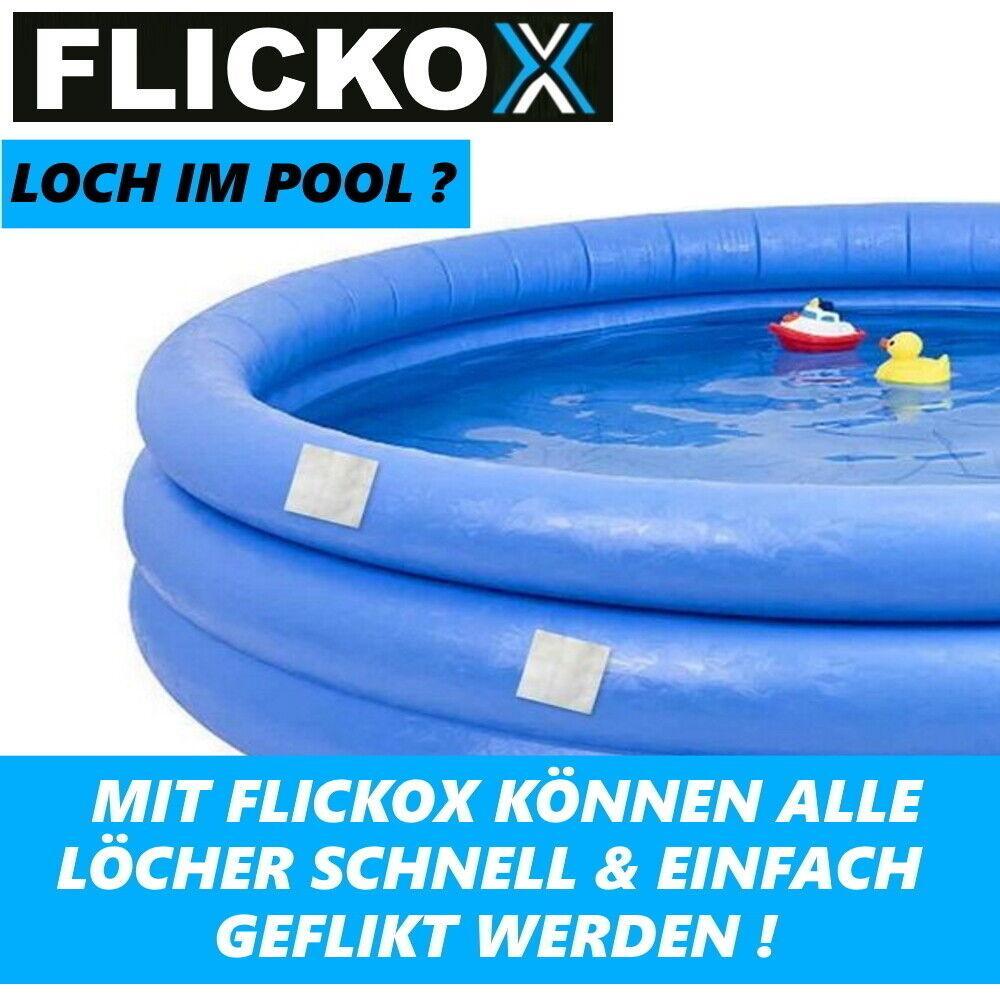 FLICKOX Reparaturflicken Set Pool Reparatur Flicken Poolflicken 18 Stück