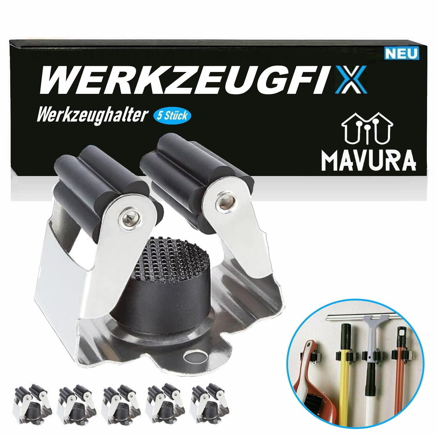 WERKZEUGFIX Werkzeughalter Gerätehalter Besenhalter Werkzeug Halterung [5Stk]