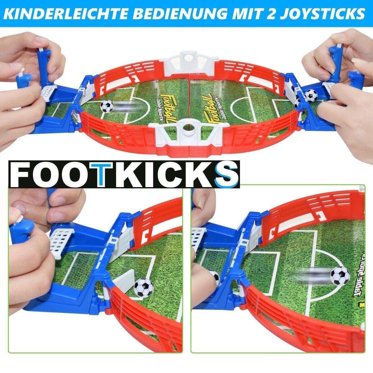 FOOTKICKS Mini Fußball Tischkicker Tisch Flipper Fußballtisch Tischfußball klein