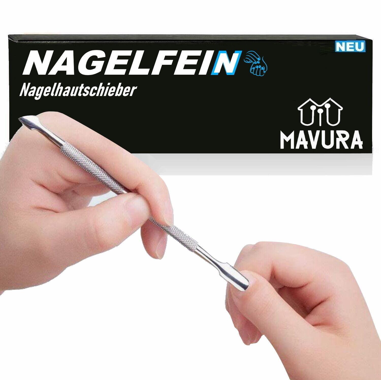 NAGELFEIN Edelstahl Nagelhautschieber Nagelreiniger Nagelhautentferner