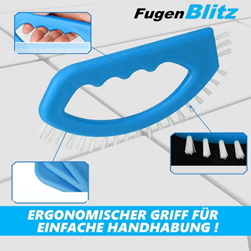 FugenBlitz Fugenbürste Bad Fugenreinigung Fugenreinigungsbürste Kanten Bürste 3x