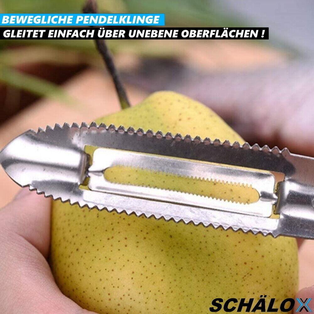 SCHÄLOX Edelstahl Sparschäler Gemüse Kartoffel Spargel Fischschuppen Schäler