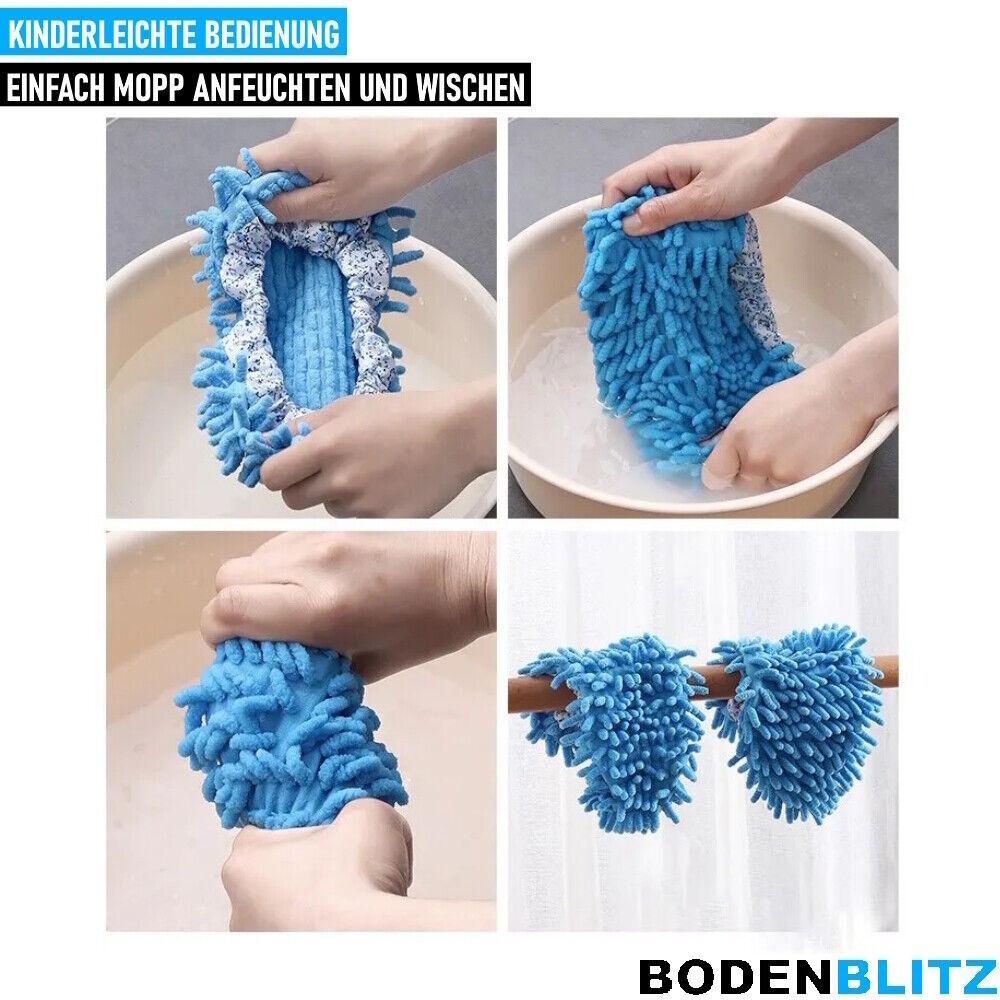 BODENBLITZ Mop Schuhüberzieher Bodenwischer Wischmop Hausschuhe Staubmopp Socken