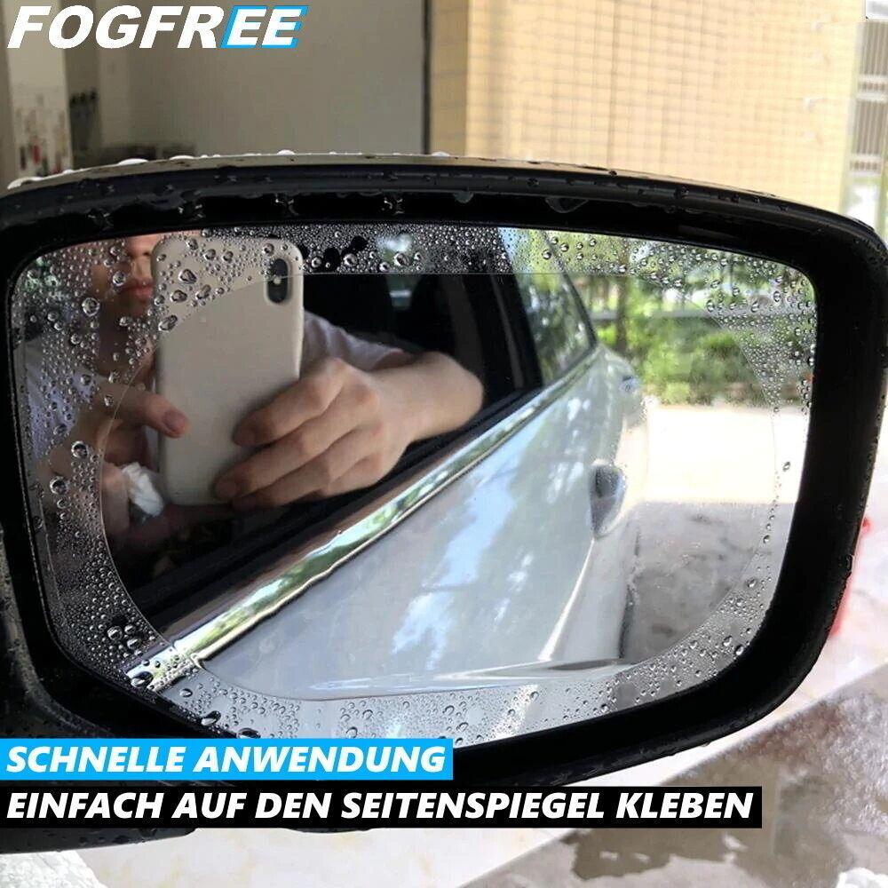 FOGFREE Spiegel Anti Beschlag Folie Anti Nebel Blendfreie Schutzfolie [2er]