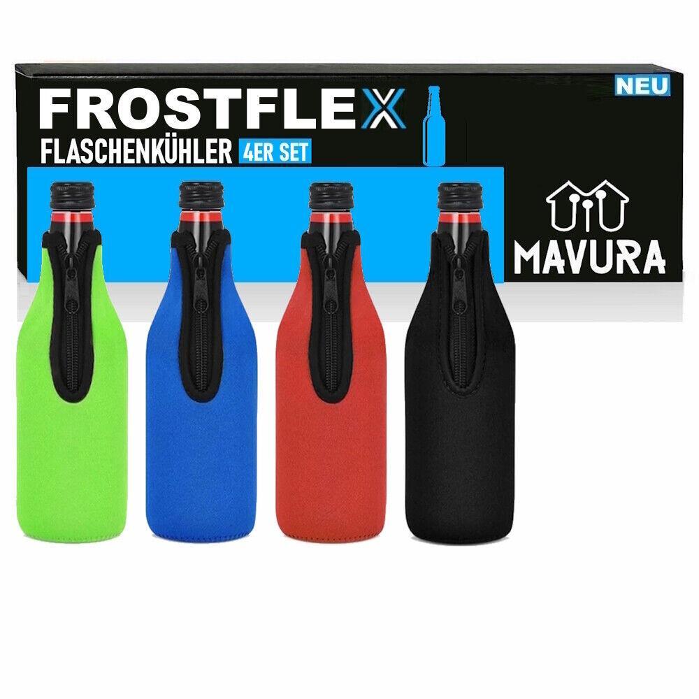 FROSTFLEX Bierflaschenkühler Neopren Isolatoren Getränke Flaschenkühler [4er]