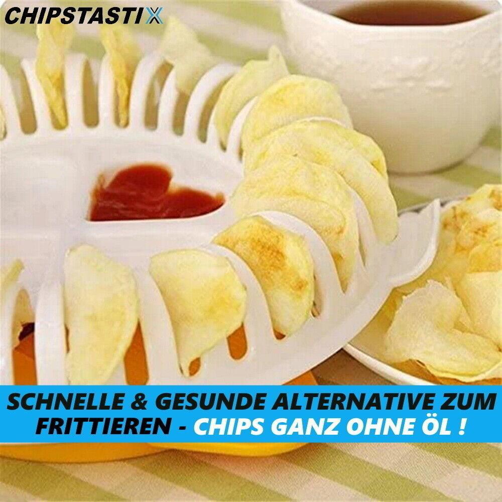 CHIPSTASTIX Kartoffelchips Maker Chips Röster DIY Form Chipsmaker für Mikrowelle