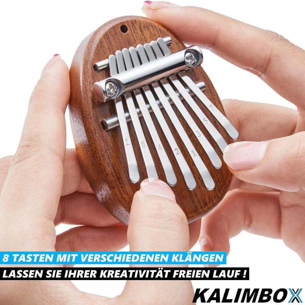 KALIMBOX Mini Daumenklavier Kalimba Musikinstrument Piano Mahagoni Echtholz