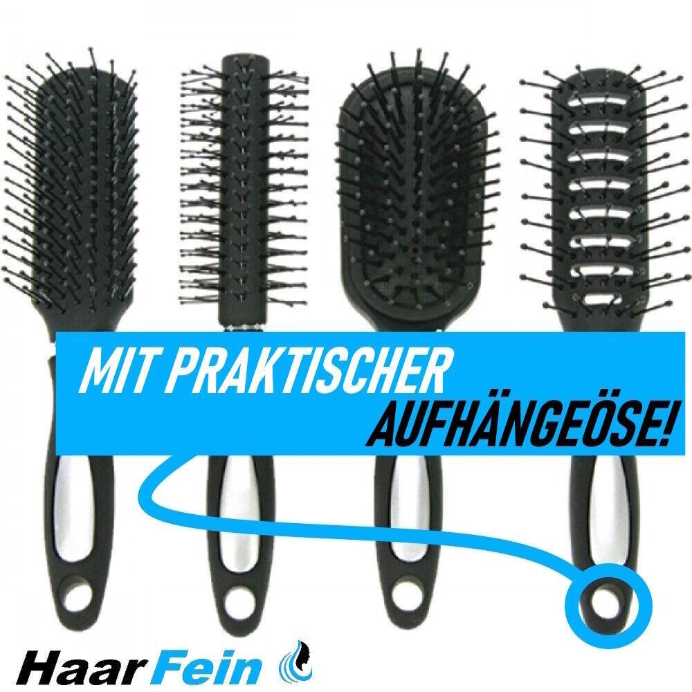 HAARFEIN Haarbürsten Set Rund Allzweck Entwirren Skelett Sassoon Bürste [4er]