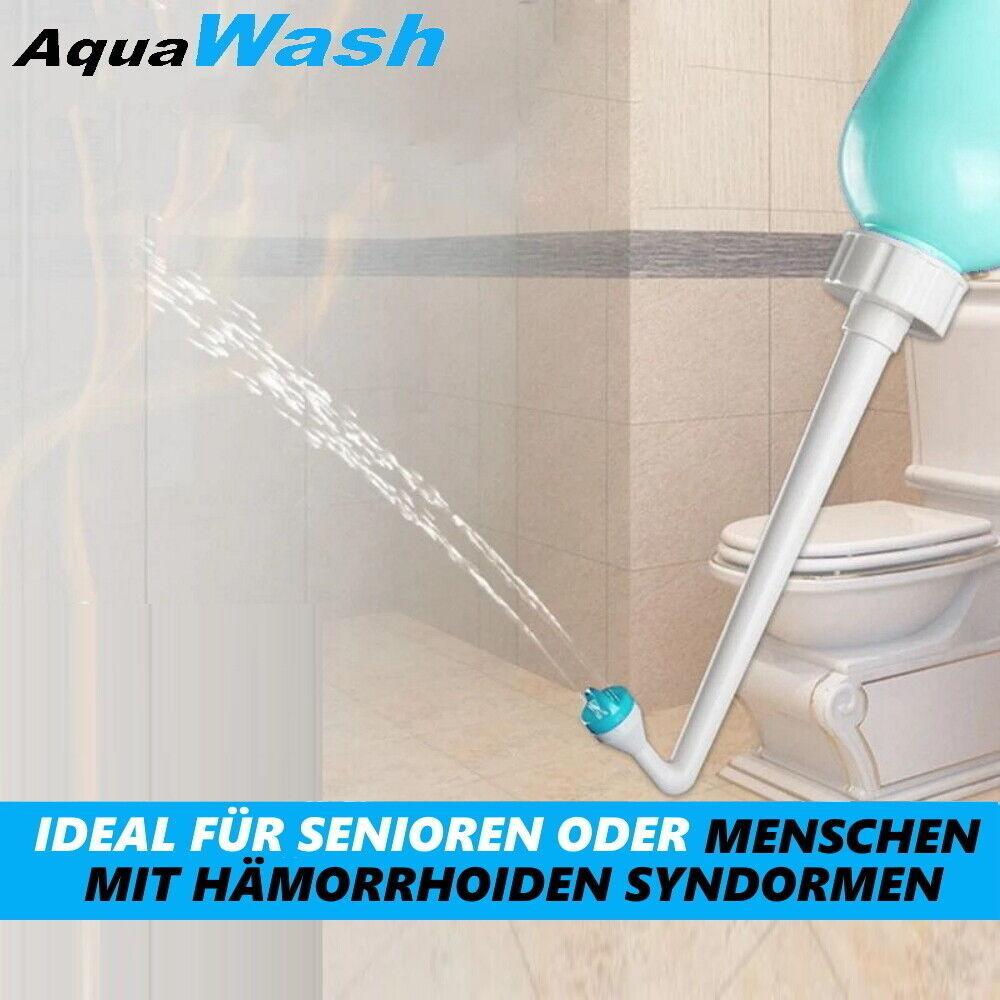 AquaWash Tragbares Premium Bidet Mobile Po Dusche Hämorrhoiden Reizdarm Happy