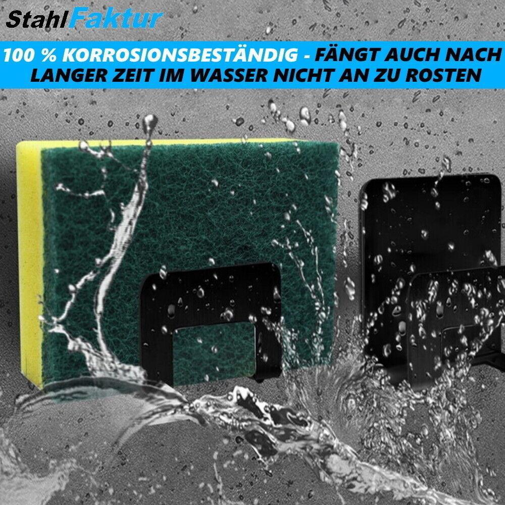 StahlFaktur Edelstahl Schwammhalter Küche Wandhaken Organizer selbstklebend