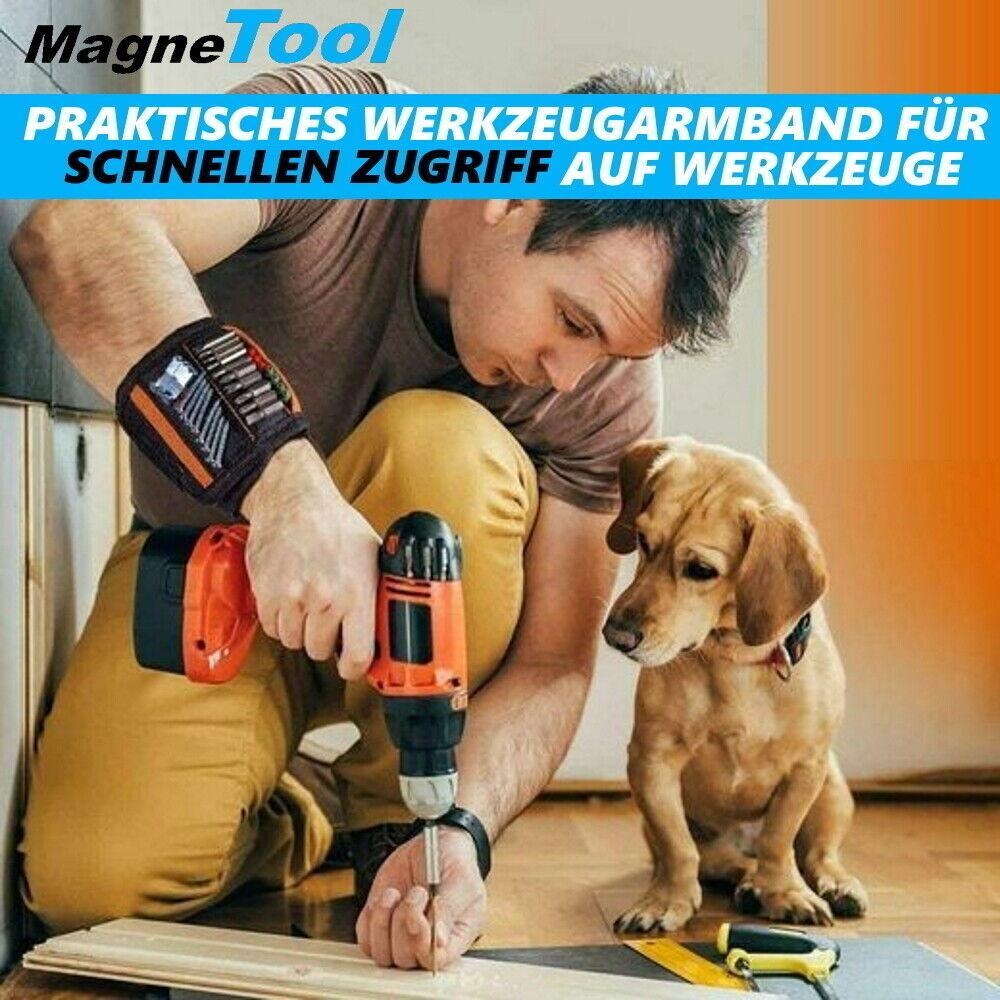 MagneTool Werkzeug Armband Magnetisches Armband 15 starke Magnete Magnetarmband