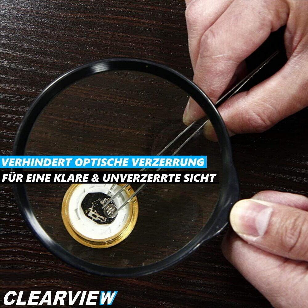 CLEARVIEW Handlupe XXL Lupe Leselupe Vergrößerungsglas Lesehilfe Senioren Kinder