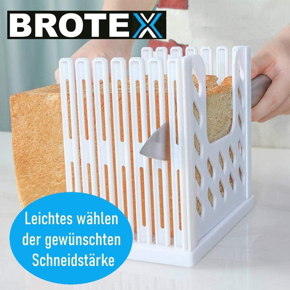 BROTEX Brotschneidehilfe Brotschneider Schneidehilfe Brot Kuchen Gemüse Käse
