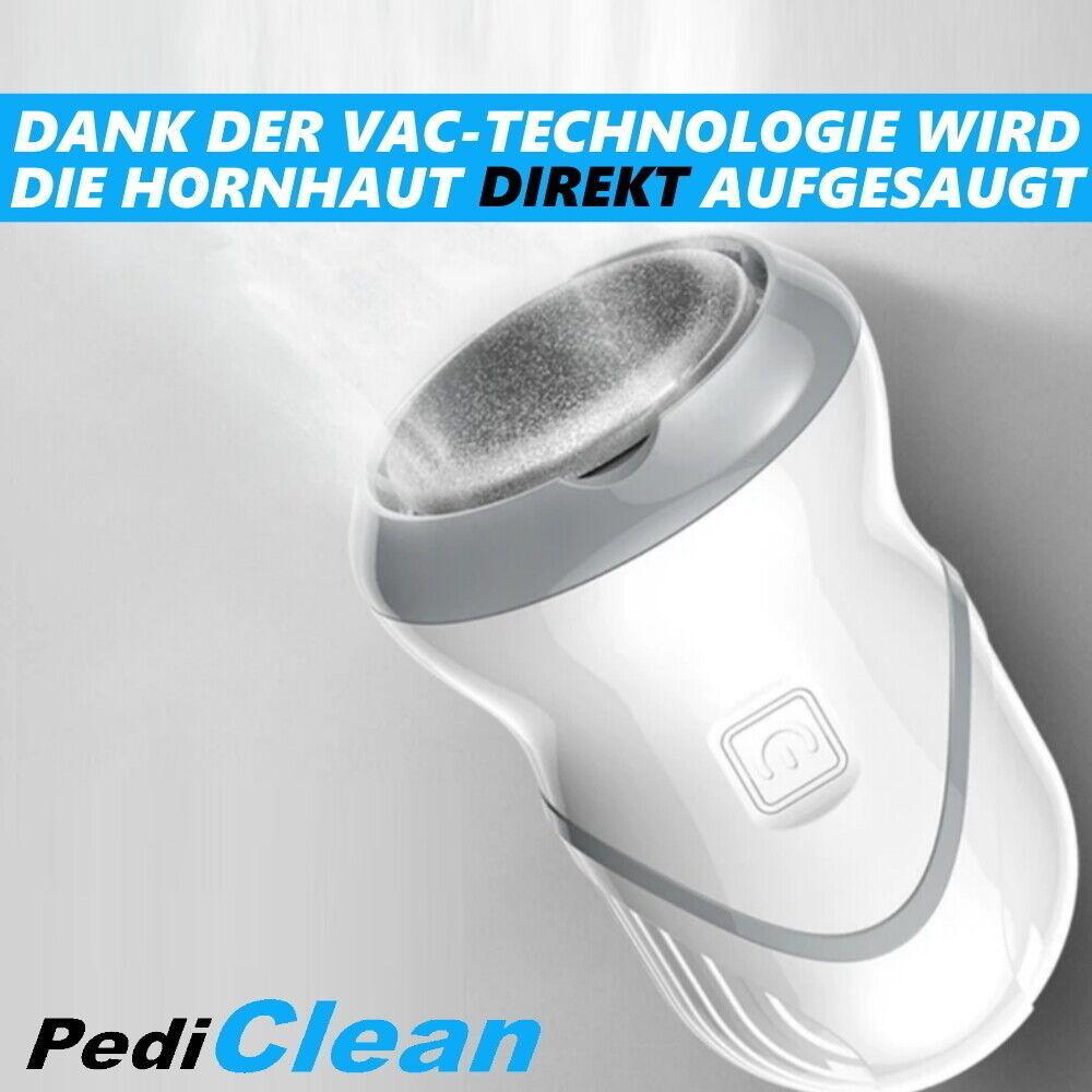 PediClean Elektrischer Hornhautentferner Hornhautraspel wiederaufladbar weiß