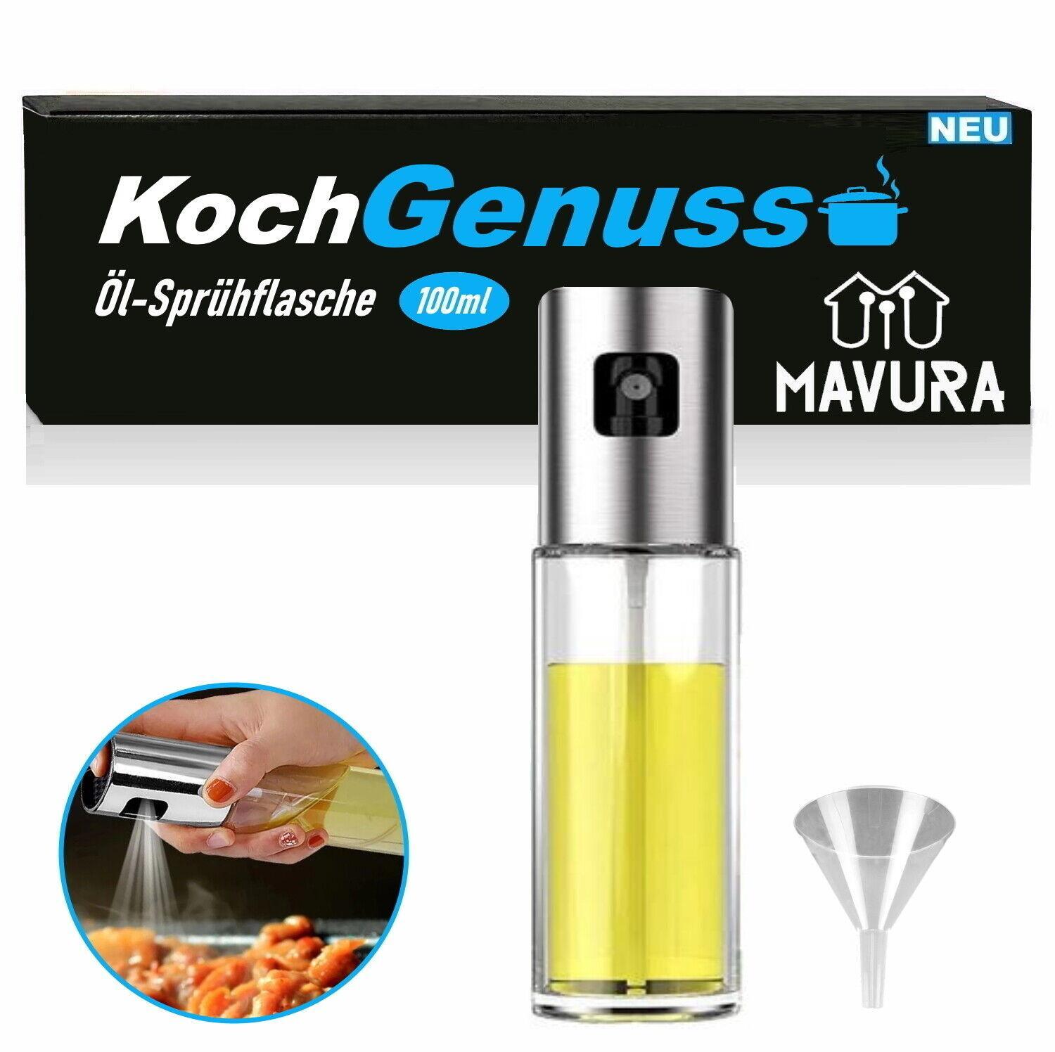 KOCHGENUSS Ölsprüher Öl Sprühflasche Ölspray Zerstäuber Ölspender Essigsprüher