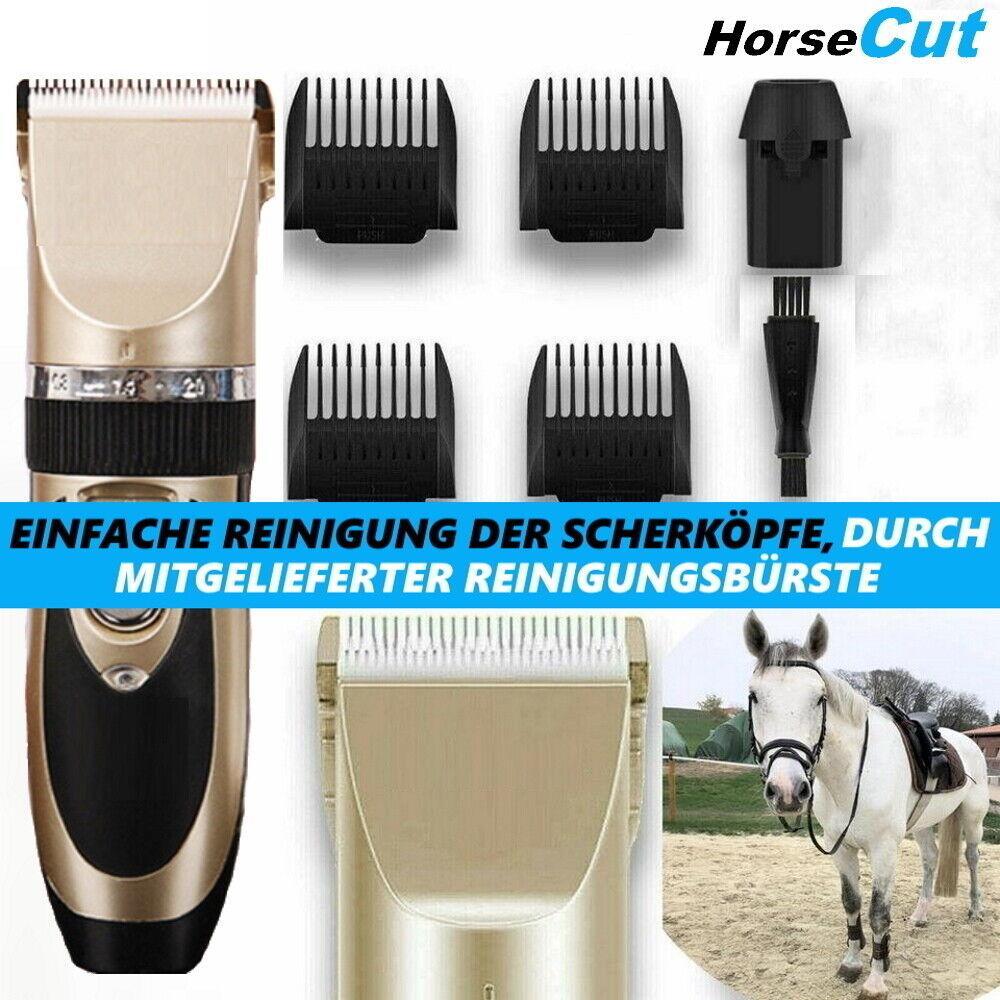HorseCut Pferde Schermaschine extrem leise mit Akku Pferde Haartrimmer Trimmer