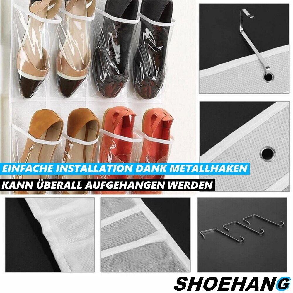SHOEHANG Aufbewahrung Hängeregal Organizer Schuh Halter Regal Tür 24 Fächer