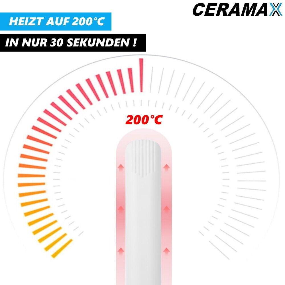 CERAMAX Mini Keramik Reise Glätteisen Lockenwickler Haarglätter Lockenstab