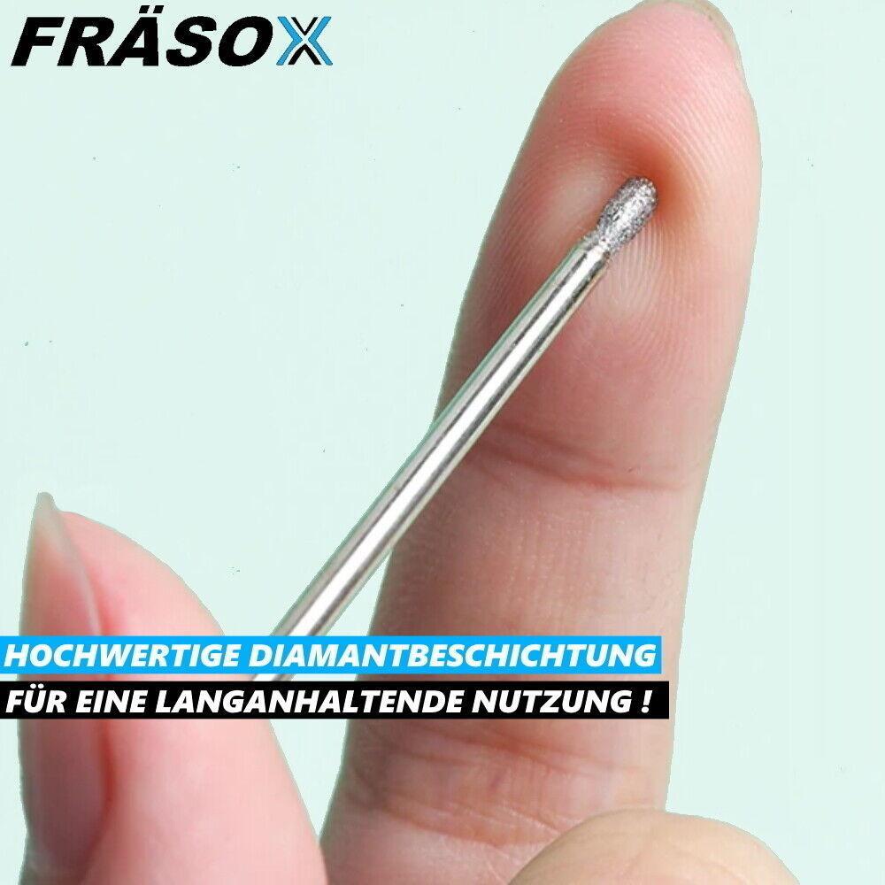 FRÄSOX Diamant Fräser Set Schleifer Gravierer Diamantfeile Bohrer Set für Dremel