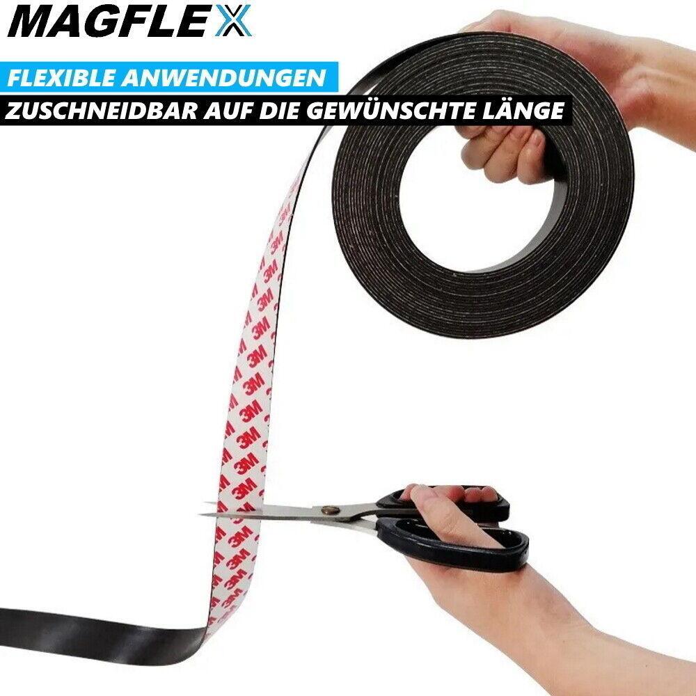 MAGFLEX Magnetband selbstklebend stark Magnetstreifen Magnetklebeband 3meter